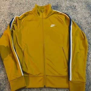 Nike Yellow Bomber Jacket with Varsity Style